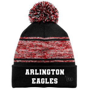 Arlington Eagles Red Pom Beanie