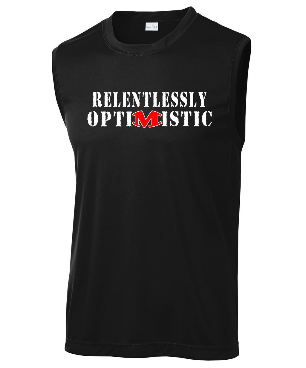 Relentlessly Optimistic "Martin" Dryfit Muscle tank