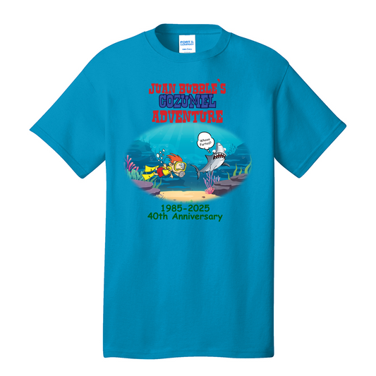 Short Sleeve 40th Anniversary Shirt/ Blue
