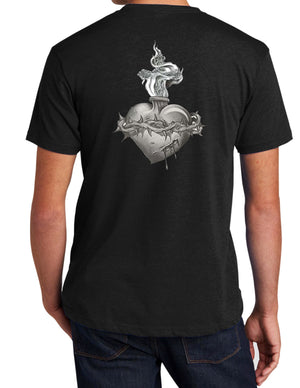 Cross and Sacred Heart Tee