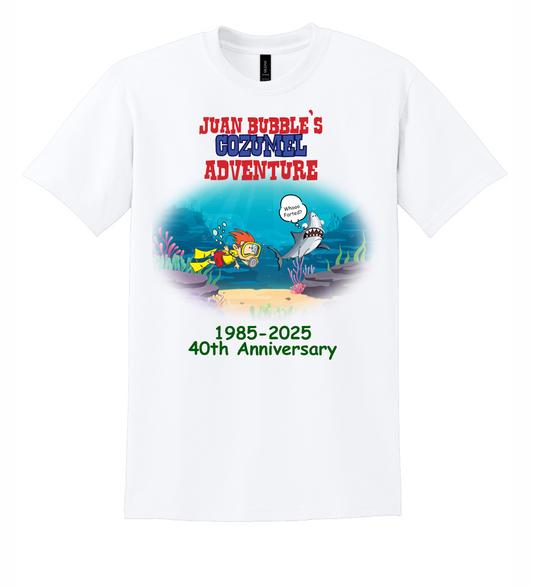 Short Sleeve 40th Anniversary Shirt/ White/ double sided