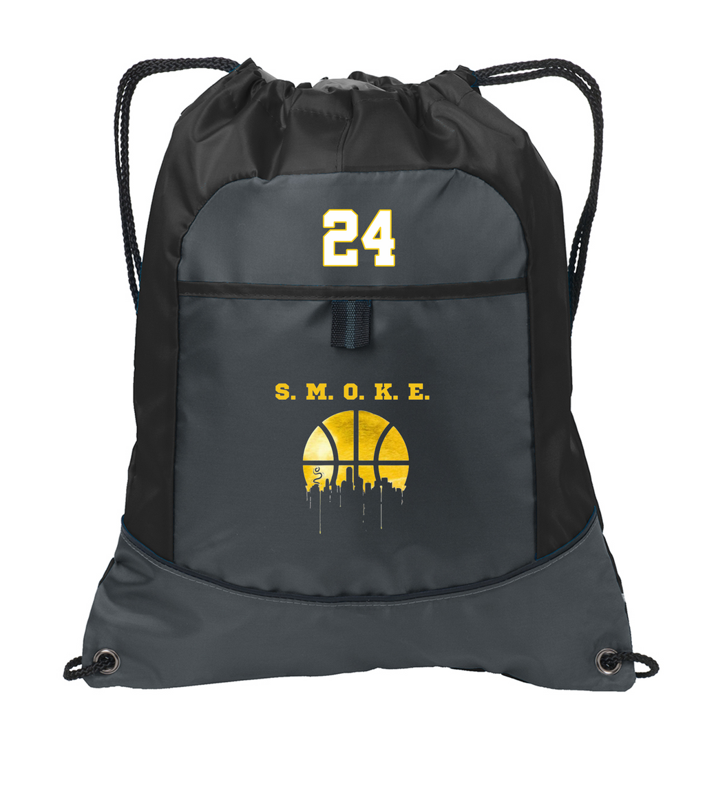 Smoke Basketball Cinch Bag -Personalized