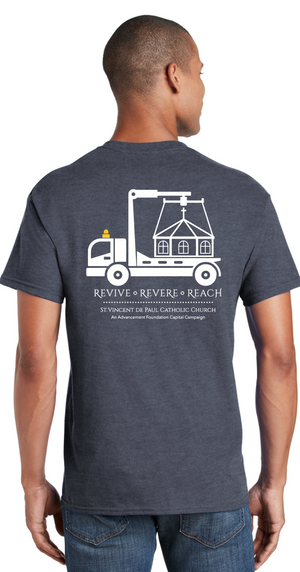 Under Construction T-shirt in Heather Navy