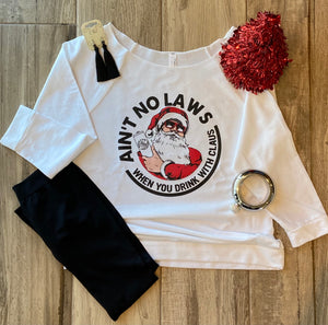 Christmas White Claws Santa